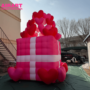 Boîte à fleurs en forme de cœur gonflable sur mesure pour événement d'anniversaire - Product Image 2