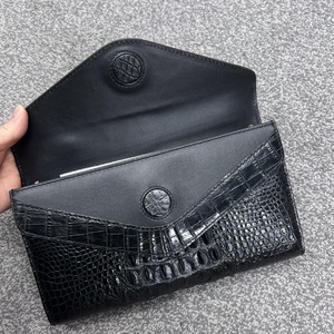 Sacs à bandoulière de luxe en cuir de crocodile véritable pour femmes, sacs à main de luxe pour filles - Product Image 2