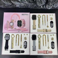 Nouvelle Arrivée 2025 Montre Connectée A58 Plus pour Femmes, Ensemble de Suivi d'Activité 8-en-1 avec Système d'Exploitation Android, Cadeau de Noël/Anniversaire