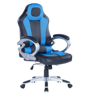 VANBOW <span class=keywords><strong>Chaise</strong></span> de jeu ergonomique pivotante en cuir PU bleu/noir/<span class=keywords><strong>vert</strong></span> Fauteuil de jeu inclinable pour PC - Product Image 3