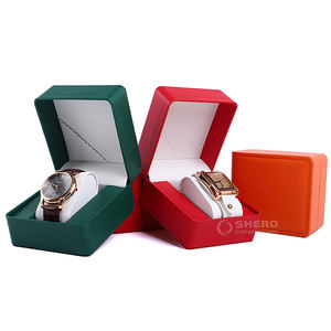 Nouvelle boîte à montre en PU à coins arrondis, boîte d'emballage pour montre à clapet, accessoires, boîte à bijoux, vente en gros - Product Image 4