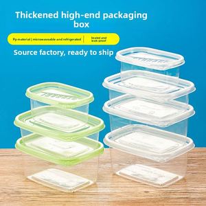 Rectangular 709ml Disposable <b>Microwave</b> Safe Food Container Transparent Plastic Packaging Box for Layered Cake and Fruit Salad - Product Image 1