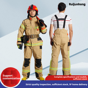 Combinaison de pompier Ruijunhong Nomex, intégrale, ignifuge, pour intervention en cas d'incendie, équipement de protection individuelle (EPI) - Product Image 1