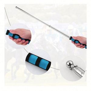 2024 Custom Logo Training Horse Guide Flag Vivid Color Pennant Retractable Fiberglass Telescope <b>Pole</b> <b>Hook</b> Lunge New Nylon - Product Image 5
