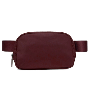 Bolsa de Cintura Impermeable de Nailon Sólido, 1L, Color Rojo Vino, con Correa de Hombro Suave, para Uso Diario y Entrenamiento, Disponible en Almacén de EE. UU. - Product Image 2