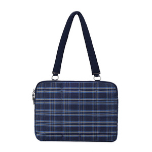 Sac fourre-tout pour ordinateur portable en polyester avec fermeture éclair, motif à carreaux et rayures, unisexe, nouvelle poignée de chariot, sac pour ordinateur portable fait main en forme de coussin - Product Image 5