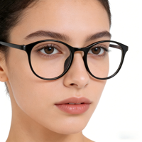 Gafas de Sol Unisex XPZ TR90 Ovaladas de Montura Completa, Ligeras, con Lentes de PC Transparentes Grises, Acabado Brillante, Estilo Moderno que Estiliza el Rostro, Famosas en Internet
