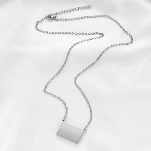 Collar con Colgante de Acero Inoxidable con Sobre Extraíble para Foto, Cadena de Clavícula de 4mm, Joyería para Uso Diario, Regalo - Product Image 4