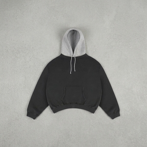 Sweat à capuche unisexe 380g de haute qualité, épais, thermique, coupe ample, en coton et polyester, imprimé numérique uni, anti-plis, pour l'automne - Product Image 3