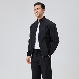 Tweny8 קידום מותג באיכות גבוהה מלאי חליפה להגדיר גברים ניילון שחור ספורט בגדי טרנינג רגיל - Product Image 4