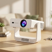 Projecteur de cinéma maison intelligent extérieur HT51 Mini 4K pour Android 14, 1 Go de RAM/8 Go, distance de projection de 10 m