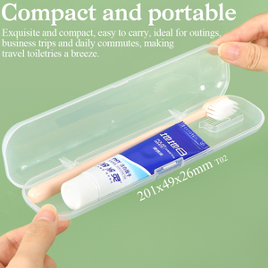 SUNSHING Custom PP PS Plastic Storage Containers Transparent Utensil Case Tooth <b>Brush</b> Box Packaging Travel Toothbrush Holder - Product Image 2