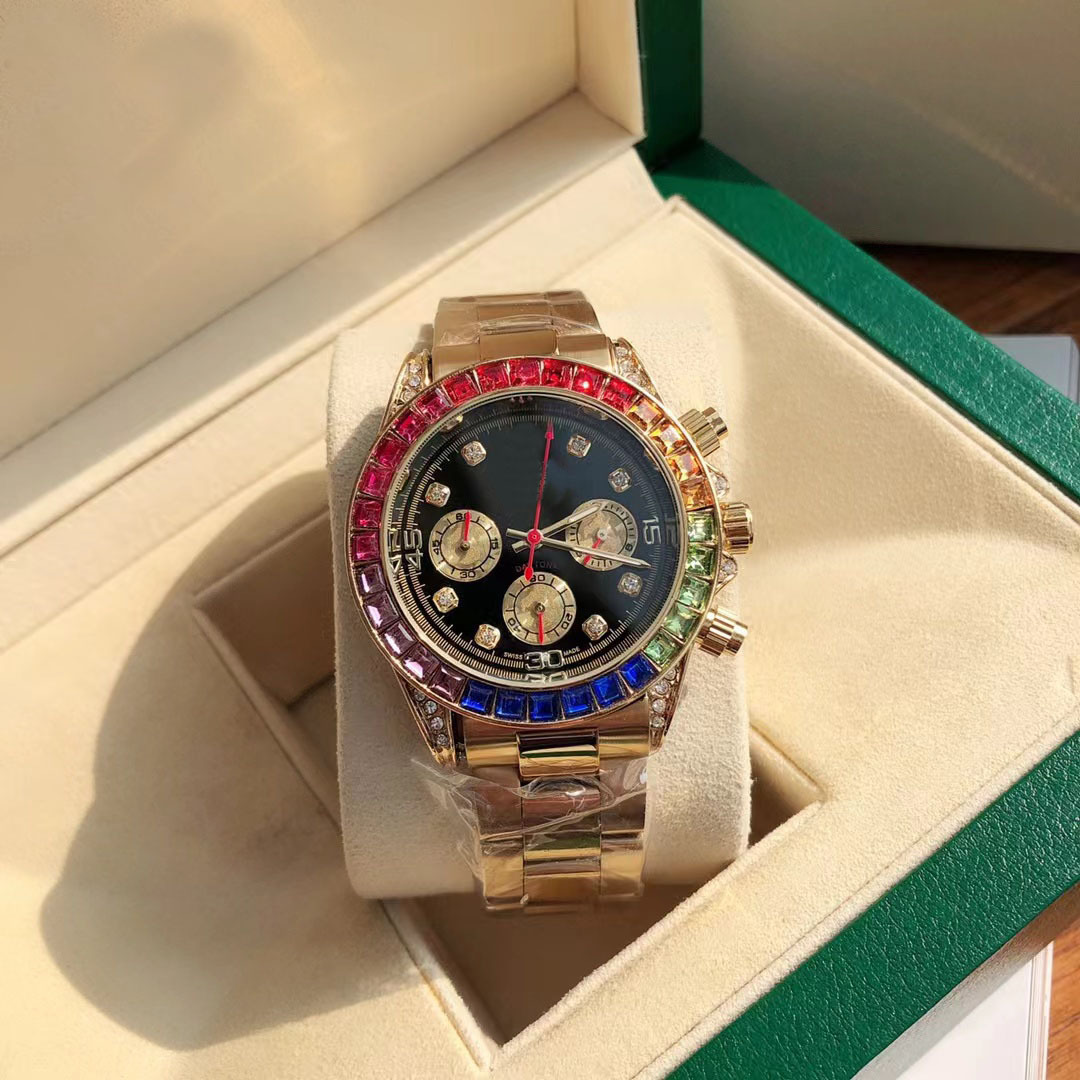 Best Selling Rolex Rainbow Custom High Watch Parts Luxury Jewelry