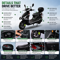 Bicicleta Eléctrica de Diseño OEM de Moda, Motocicleta Eléctrica de Alta Velocidad de 1000w, Scooter, Venta al por Mayor, Bicicleta Eléctrica
