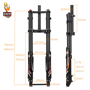 Dnm ngã ba 750mm 644mm USD-8N USD-8 chất béo MTB phía trước ngã ba cho xe đạp tuyết đôi vai Xe Đạp bãi biển Xe Đạp dầu mùa xuân ĐĨA PHANH ngã ba - Product Image 3