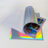 Película adhesiva transparente de holograma superpuesta imprimible a prueba de agua, laminación holográfica, pegatinas A4, hoja de papel para impresora