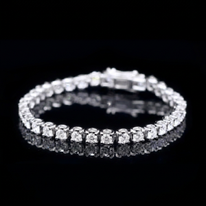 Pulsera de Diamantes Cultivados en Laboratorio |   Diamantes Certificados IGI de 5.10 CTW E-F VVS2, Oro de 9K/10K/14K/18K - Product Image 1
