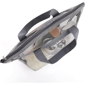 Sac de Douche Pliable Léger à Séchage Rapide en Maille avec Poches Zippées, Sac de Bain Portable pour la Gym et le Voyage - Product Image 4