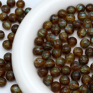 Vente en gros de perles de résine 8/10mm bleu clair de sirène clair de lune fabrication de bijoux à bricoler soi-même bracelet collier accessoires artisanat - Product Image 3