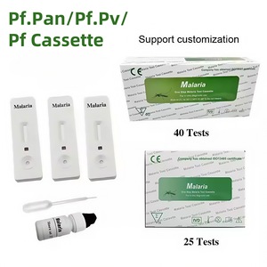 Cassette de <span class=keywords><strong>test</strong></span> du paludisme, <span class=keywords><strong>kit</strong></span> de diagnostic en une étape sur sang total, pour utilisation in vitro, certifié CE, emballage vert - Product Image 4