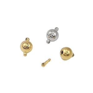 Stainless Steel Spherical <b>Snap</b> Clasp 10mm Gold Silver For <b>Bracelet</b> Making Jewelry Findings Round DIY Components - Product Image 1