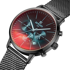 Montre de sport pour hommes, à quartz, imperméable, <span class=keywords><strong>chrono</strong></span>, logo personnalisé, à la mode, avec verre de couleur originale, - Product Image 1