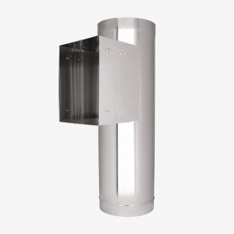 Tubo di caduta per porta - acciaio inossidabile Ø 250 mm - rettangolare - Product Image 1