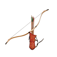Arc turc laminé en fibre de verre et en bambou, cuir de vache, bois, arcs recurve, vente d'usine