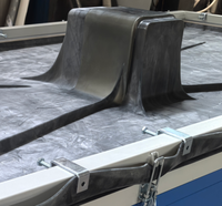 Machine de thermoformage sous vide pour surfaces solides avec four de chauffage pour le pliage du Corian
