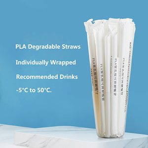 Boba <strong>Straws</strong> Disposable Individually Wrapped PLA Biodegradable <strong>Milkshake</strong> <strong>Straw</strong> - Product Image 3