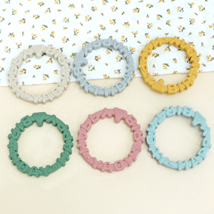 Mordedor de silicona suave para bebé, mordedor en forma de feliz cumpleaños, juguetes de dentición para recién nacidos - Product Image 5