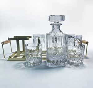 Ensemble de carafes à whisky en bois cristal de haute qualité avec logo personnalisé pour les cadeaux d'affaires <span class=keywords><strong>Carafe</strong></span> à <span class=keywords><strong>vin</strong></span> whisky - Product Image 2