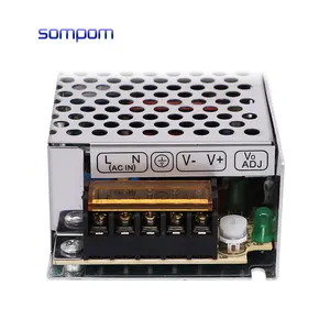 Sompom - Fonte de alimentação comutada de saída única para caixa de luz/display LED, 110/220V AC a DC 24V 1A 24W
