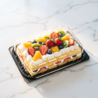 Boîte à gâteau de boulangerie, conteneur en plastique transparent de qualité alimentaire pour pâtisserie, biscuits, desserts, jus, sucre, emballage personnalisable, boîte en PET