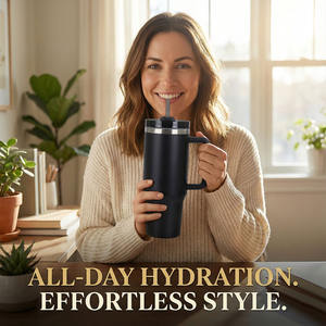 Bicchieri all'ingrosso bottiglie d'acqua isolate alla rinfusa in acciaio inox tazza isolante bicchiere 40oz <span class=keywords><strong>Tumbler</strong></span> con manico - Product Image 6