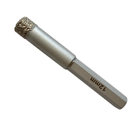 Foret diamanté brasé à tige hexagonale de 5 à 25 mm de diamètre pour granit dur, carrelage, marbre et pierre