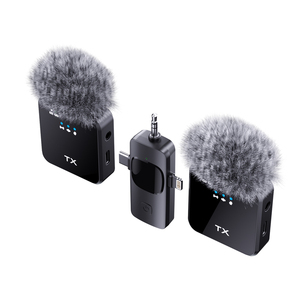 Microphone cravate sans fil portable mini omnidirectionnel en plastique avec suppression du bruit compatible iPhone iPad <span class=keywords><strong>Samsung</strong></span> YouTube - Product Image 1