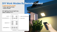 Projecteur LED solaire avec détection de mouvement PIR, télécommande, indice de protection IP65, connexion facile pour l'éclairage extérieur des portails d'entrepôt
