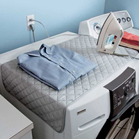 Tapis de repassage magnétique, gris, matelassé, résistant à la chaleur pour lave-linge et sèche-linge, alternative au plancher à repasser