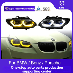 Pour BMW E92 E93 M3 2007-2010 Série 3 Coupé Ensemble de phares LED complets Double couleur Angel Eyes Phare avant - Product Image 4