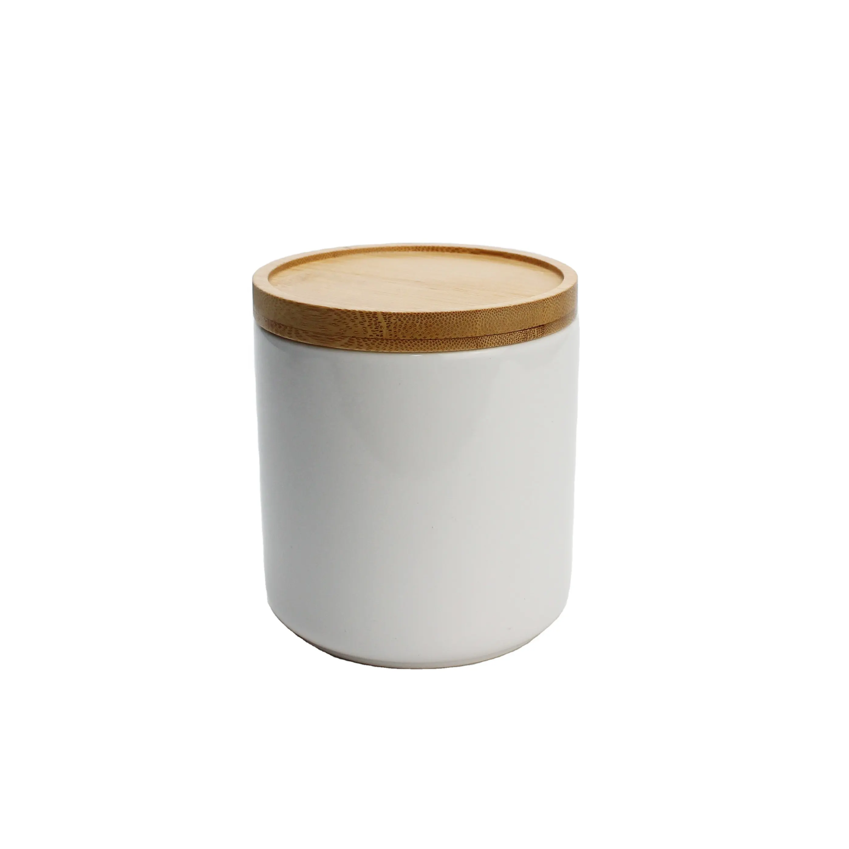 Ceramic Kitchen CanistersとAirtight Seal Bamboo Lid、Tea、Coffee Bean、Spice、Food Storage Jar