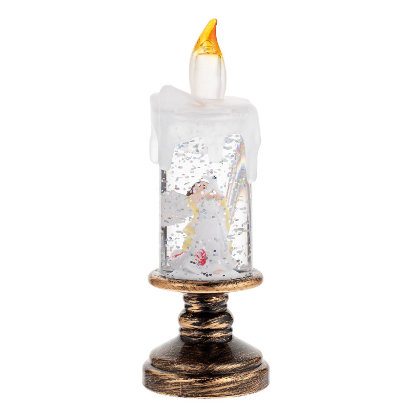 White Small long candle angel