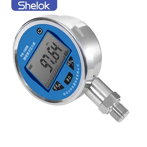 Shelok Kit penguji tekanan Diesel bensin pengukur tekanan tanaman Bioga 100 Bar katup air Mini 300Bar vakum negatif