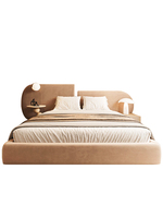 Tête de lit double extra-large irrégulière et personnalisée, style designer, avec revêtement sur mesure pour chambre principale