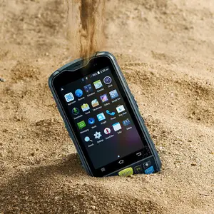 เทอร์มินัลข้อมูลมือถือ Android ขรุขระอุตสาหกรรม PDA 1D 2D เครื่องสแกนบาร์โค้ดเลเซอร์ NFC Reader