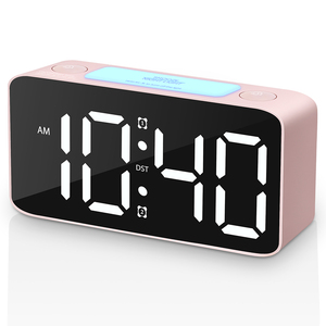 Đồng hồ báo thức RGB với màn hình hiển thị nhiệt độ và độ ẩm cho đồng hồ báo thức kép và điều khiển bằng giọng nói với giao diện sạc USB - Product Image 2