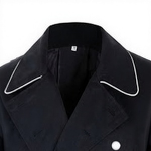 <b>Black</b> Double Breasted <b>Men</b> Trench Greatcoat Longline Formal <b>Overcoat</b> Shoulder Epaulier Outerwear - Product Image 6