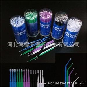 Disposable Micro Applicator Cotton Swabs 902 Fine Cylinder Shape For Eyelash Extensions <b>Tools</b> - Product Image 2