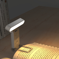 Luz de Lectura Ajustable de Silicona con 5 Colores de Luz, Batería de 700 mAh, Control de Temporizador, 12 LED, Recargable por USB, para Leer