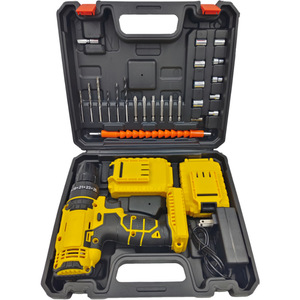 Perceuse sans fil lithium-ion avec composants diamantés 21V, couple élevé, accessoires complets, fonction d'impact à double vitesse - Product Image 2